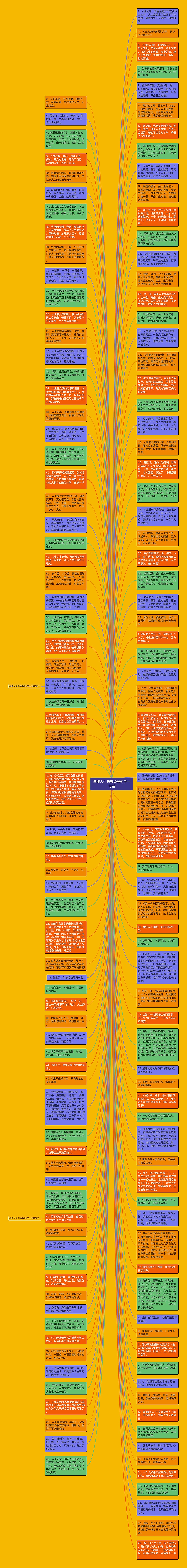 感慨人生无奈经典句子一句话思维导图