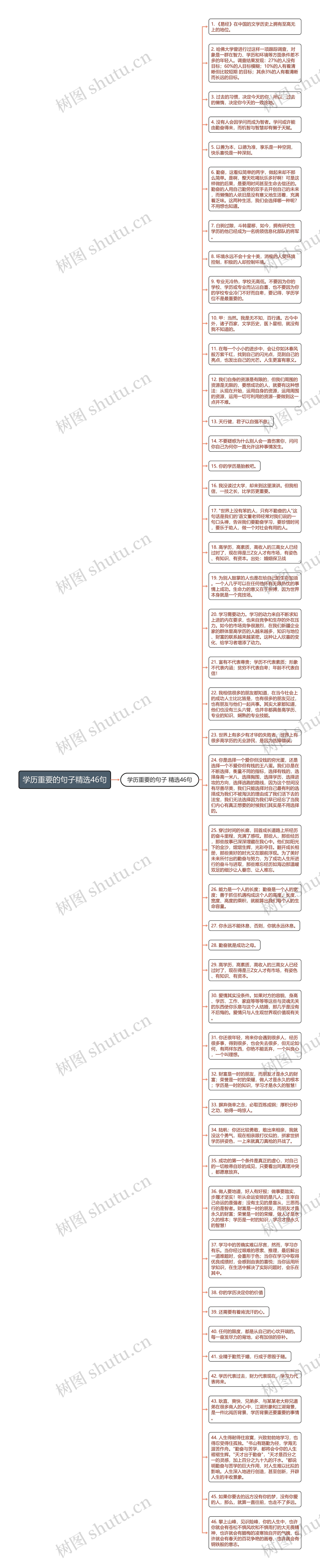 学历重要的句子精选46句思维导图