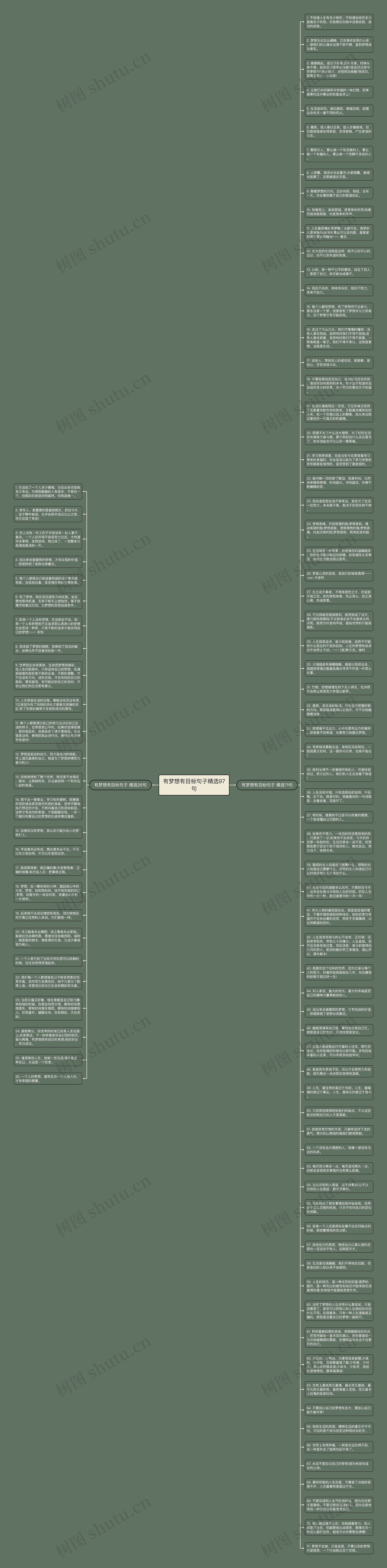 有梦想有目标句子精选97句思维导图高清图 有梦想有目标句子精选97句思维导图