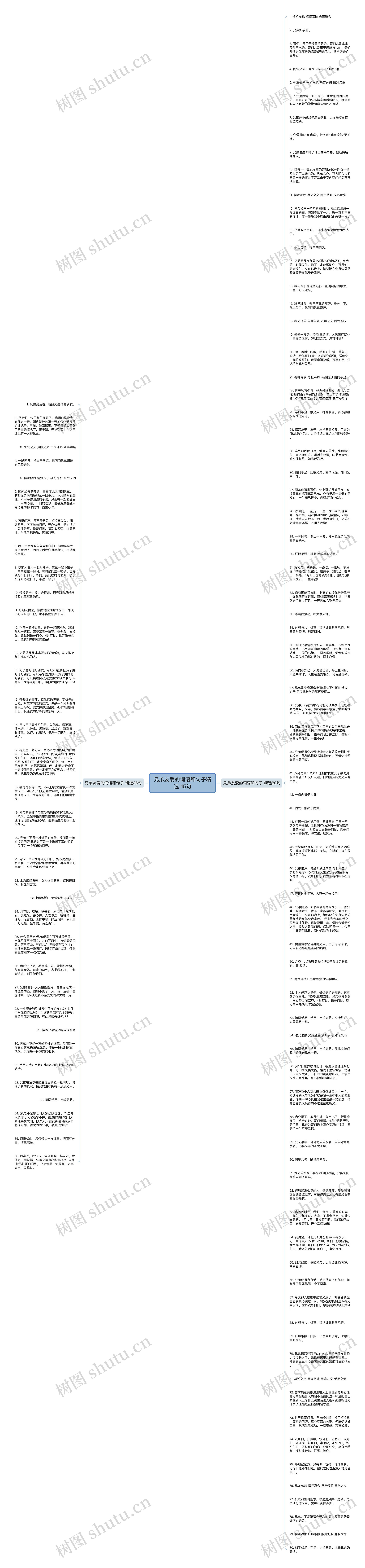 兄弟友爱的词语和句子精选115句思维导图