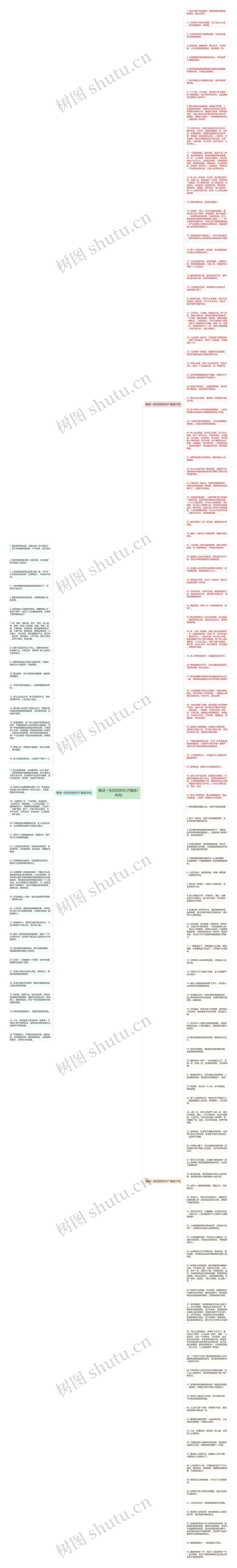 概述一生经历的句子精选146句思维导图