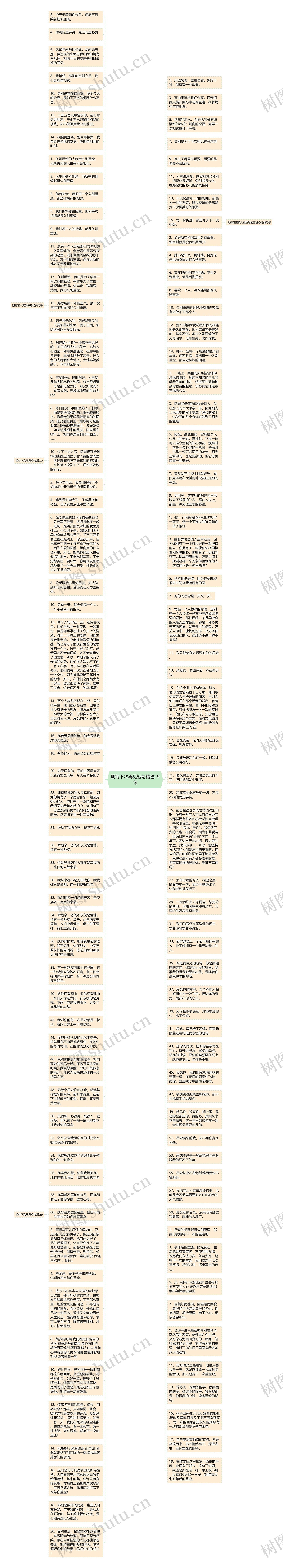 期待下次再见短句精选19句思维导图