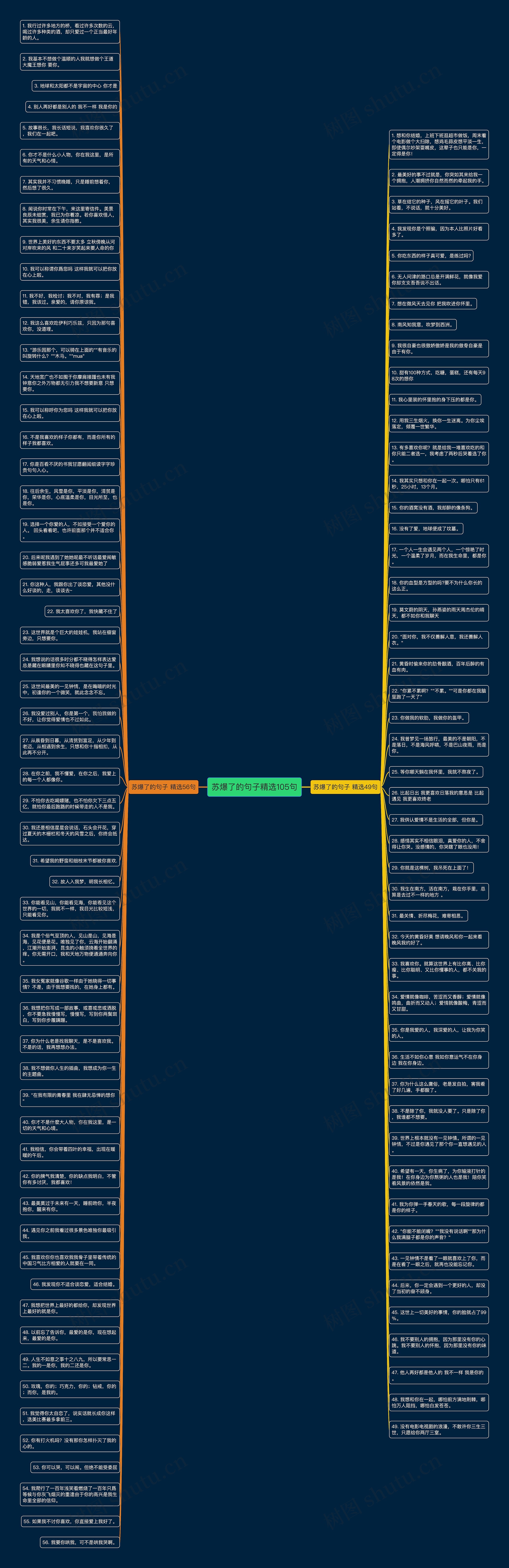 苏爆了的句子精选105句思维导图