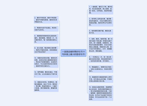 一发就会被秒赞的句子(十句抖音上最火的签名句子)