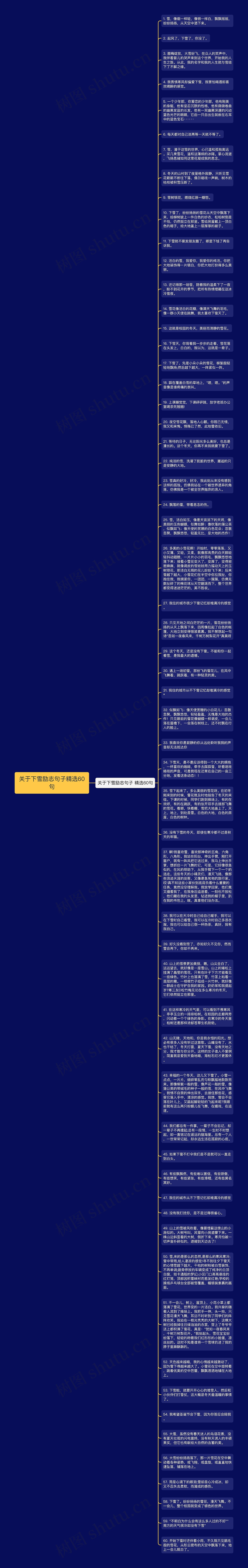 关于下雪励志句子精选60句思维导图