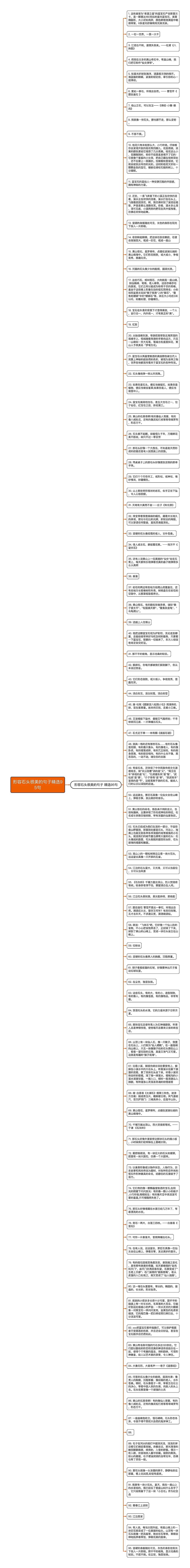 形容石头很美的句子精选95句思维导图