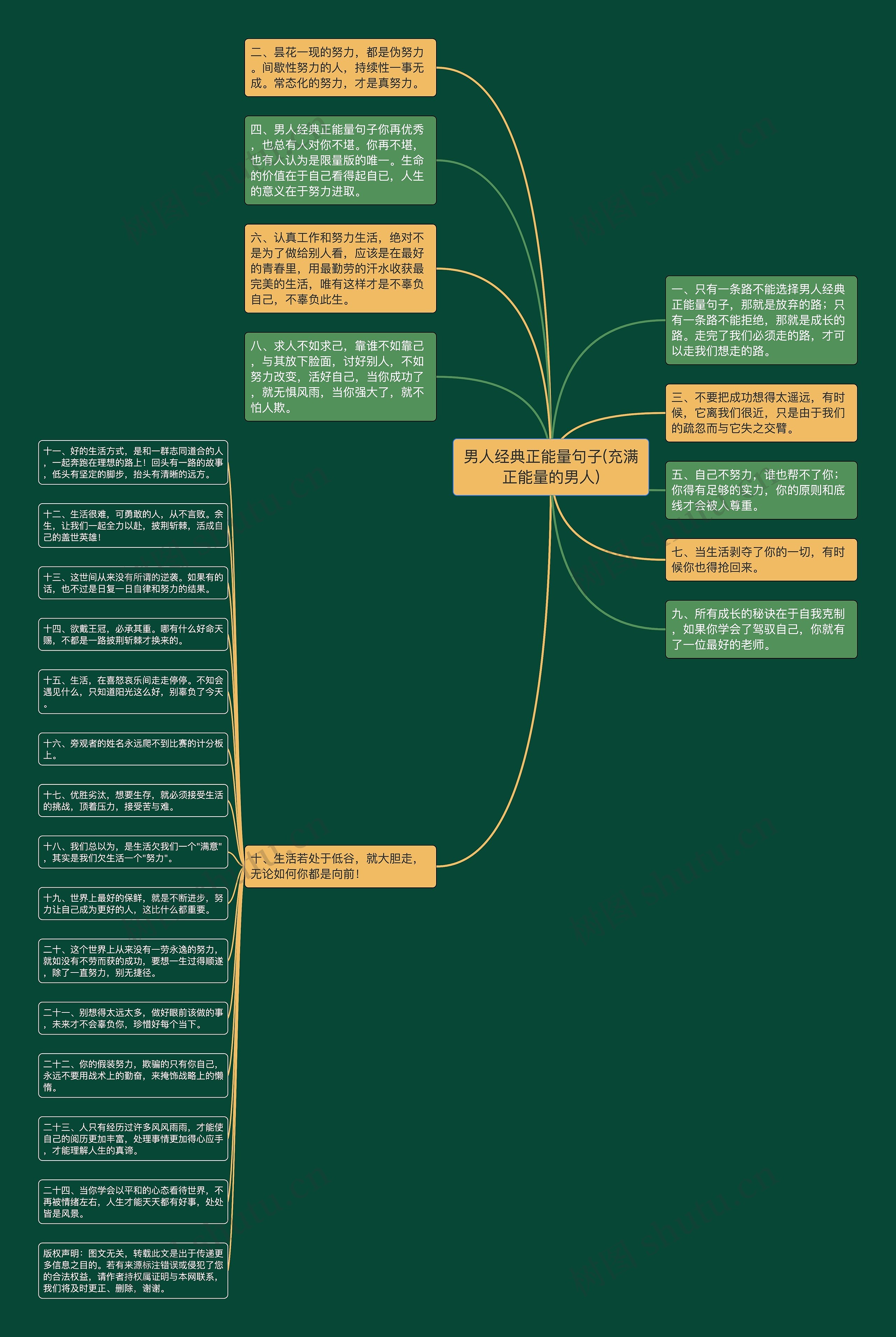 男人经典正能量句子(充满正能量的男人)思维导图