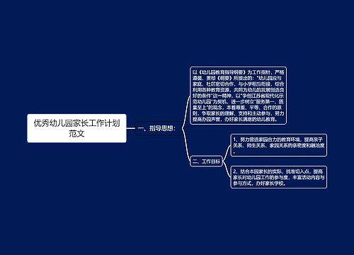 优秀幼儿园家长工作计划范文