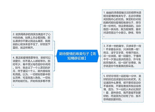 期待爱情的唯美句子【简短精辟征婚】