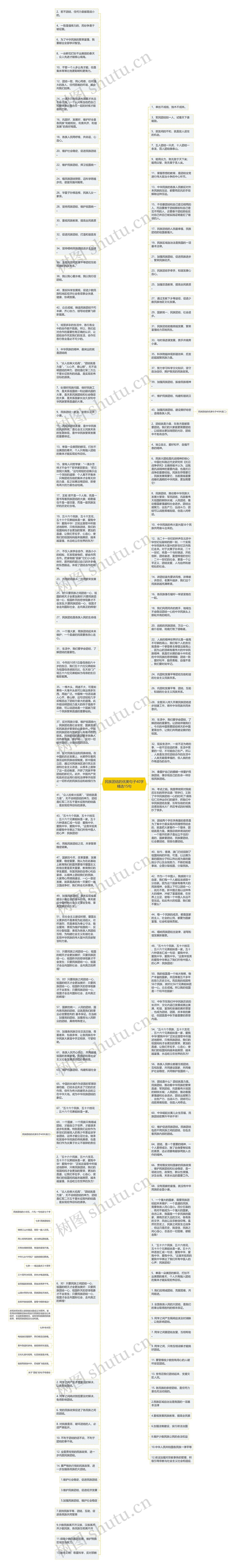 民族团结的优美句子40字精选15句