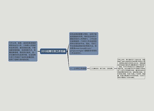 2013招商引资工作思路