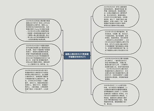 唱歌心情好的句子(赞美歌手唱歌好听的句子)