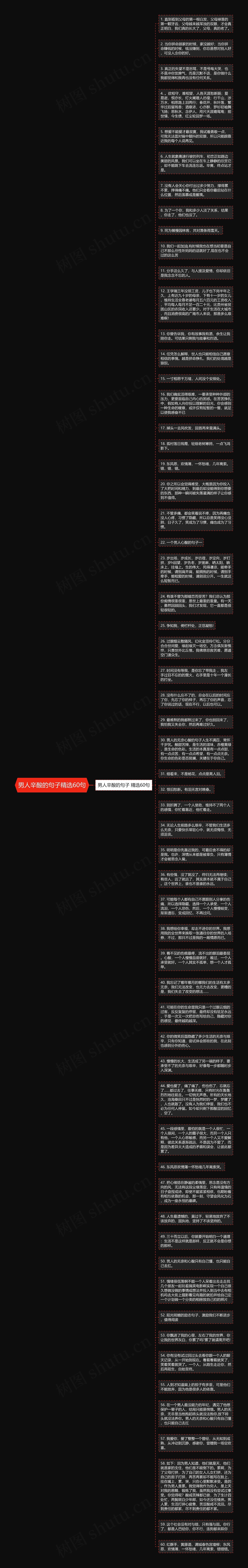 男人辛酸的句子精选60句