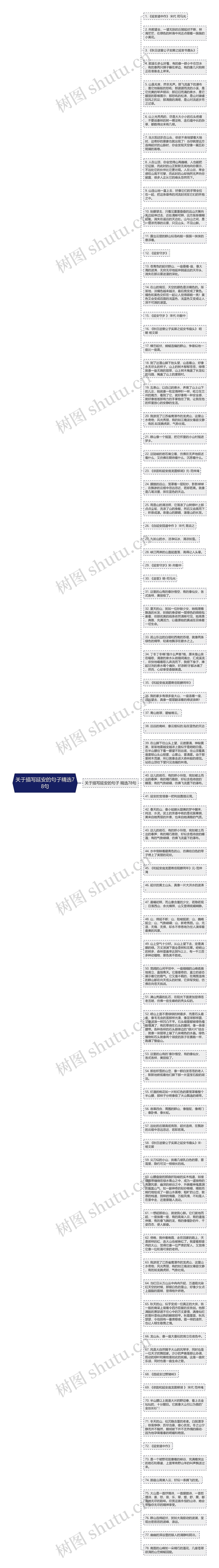 关于描写延安的句子精选78句思维导图