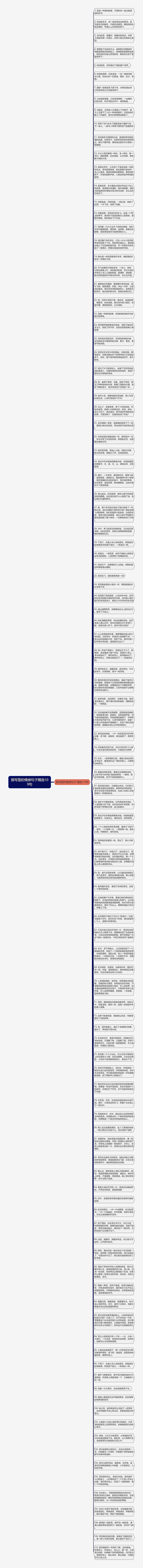 描写雪的情感句子精选109句思维导图