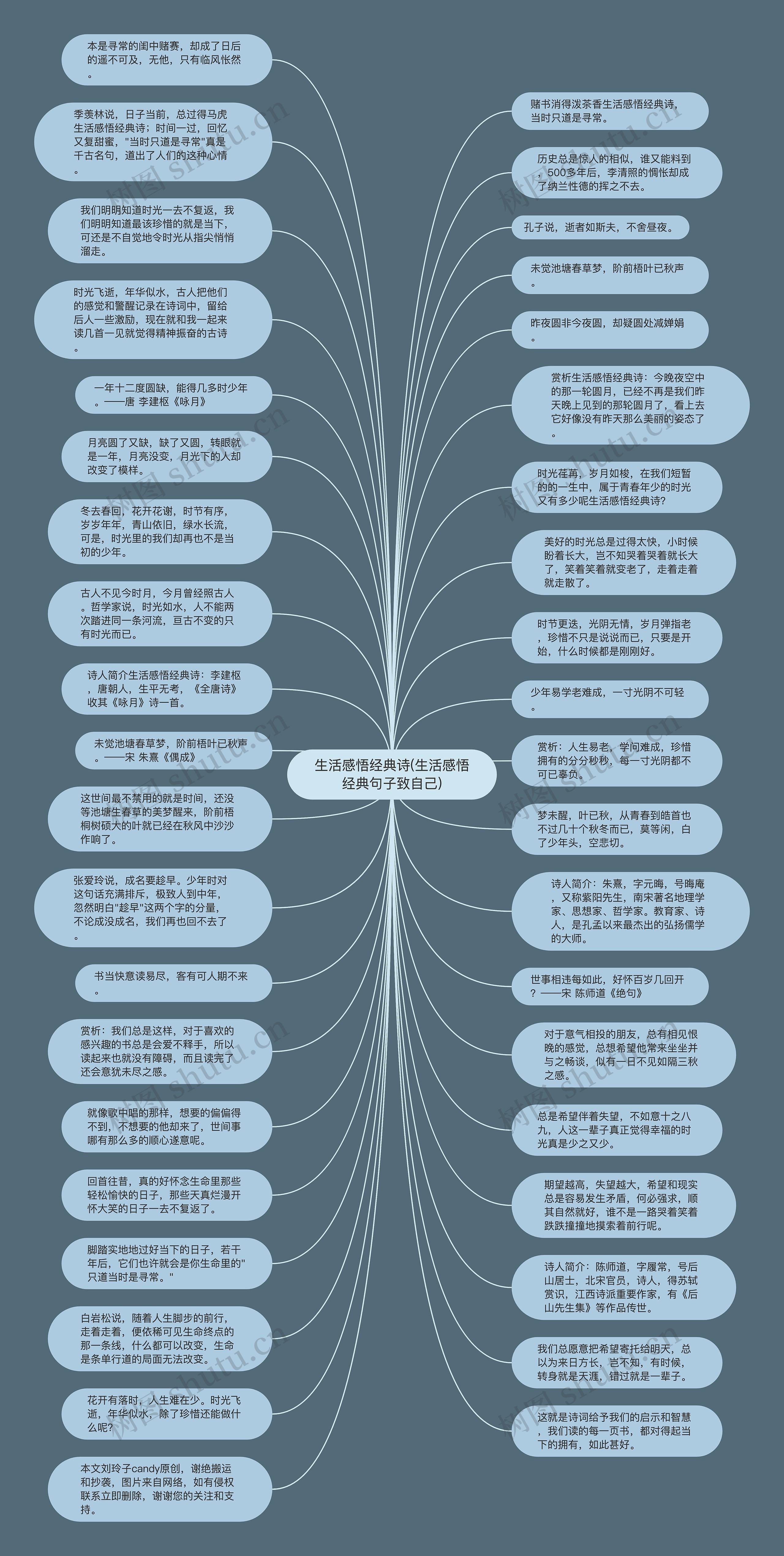 生活感悟经典诗(生活感悟经典句子致自己)思维导图