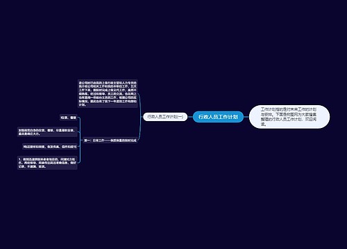 行政人员工作计划