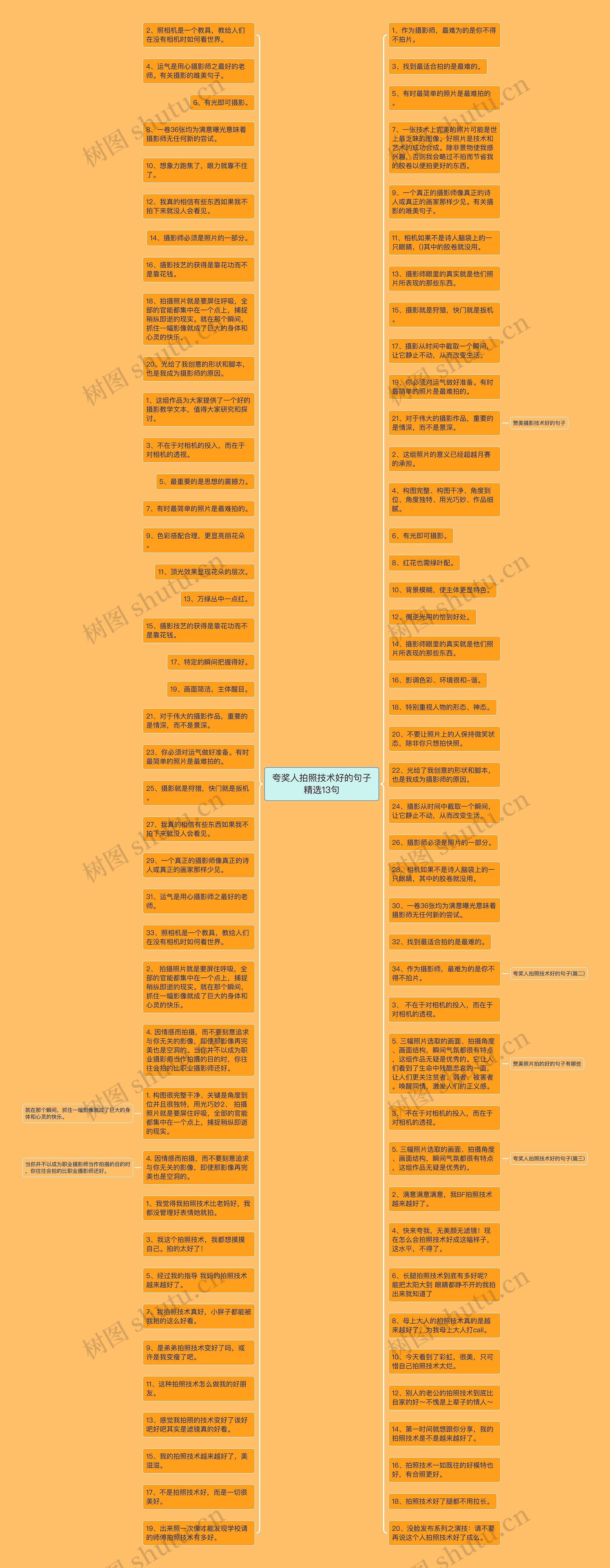 夸奖人拍照技术好的句子精选13句思维导图