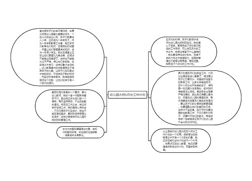 幼儿园大班6月份工作计划