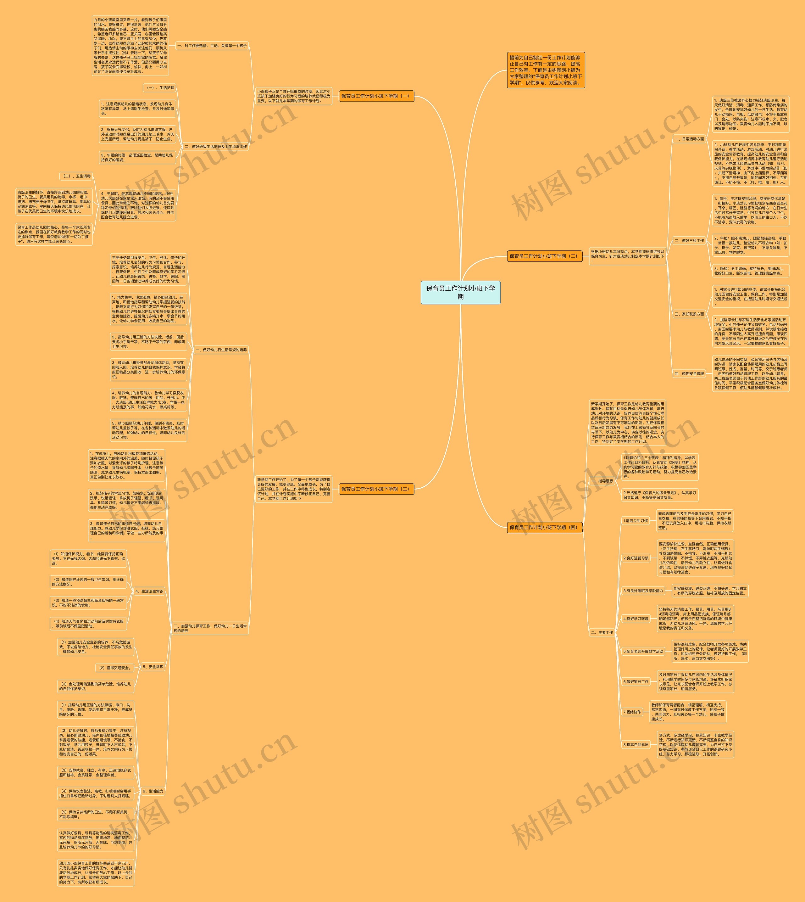 保育员工作计划小班下学期