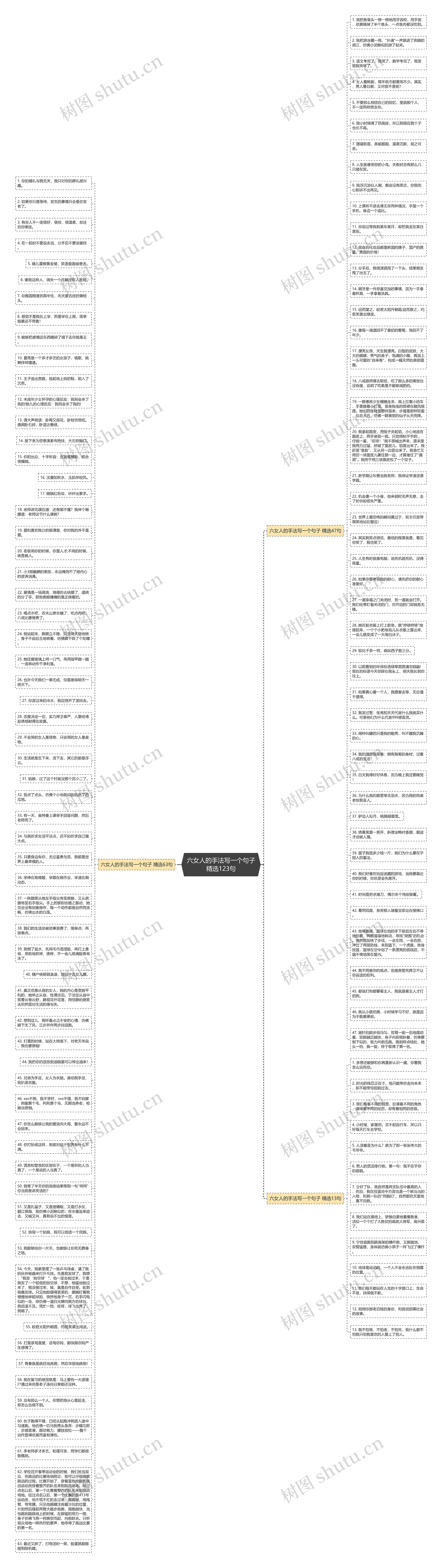 六女人的手法写一个句子精选123句思维导图