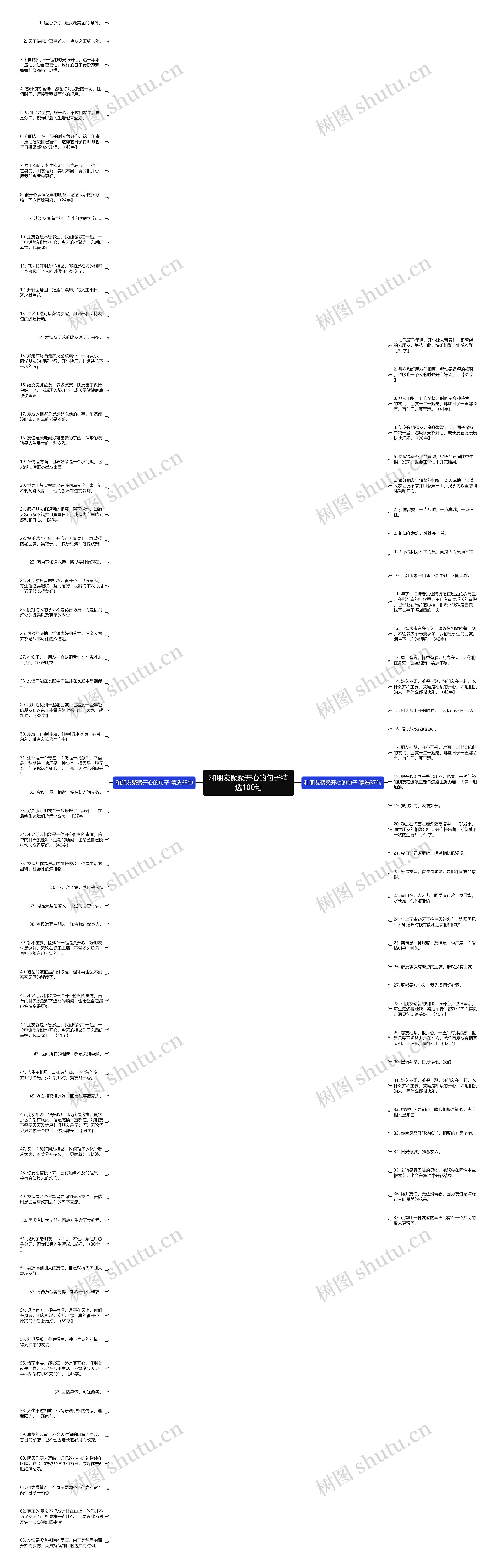 和朋友聚聚开心的句子精选100句思维导图