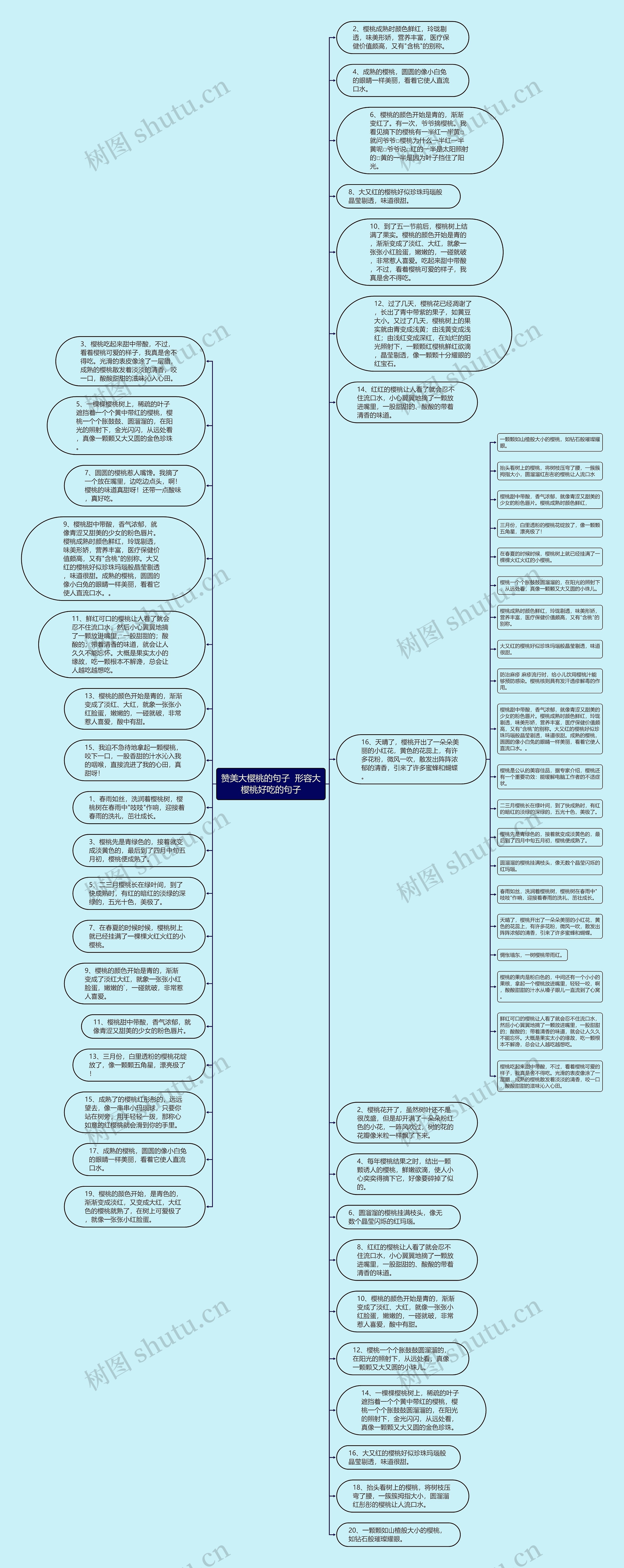 赞美大樱桃的句子  形容大樱桃好吃的句子思维导图