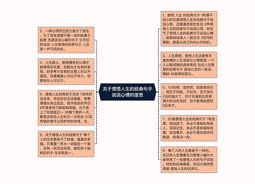 关于领悟人生的经典句子说说心情的信息