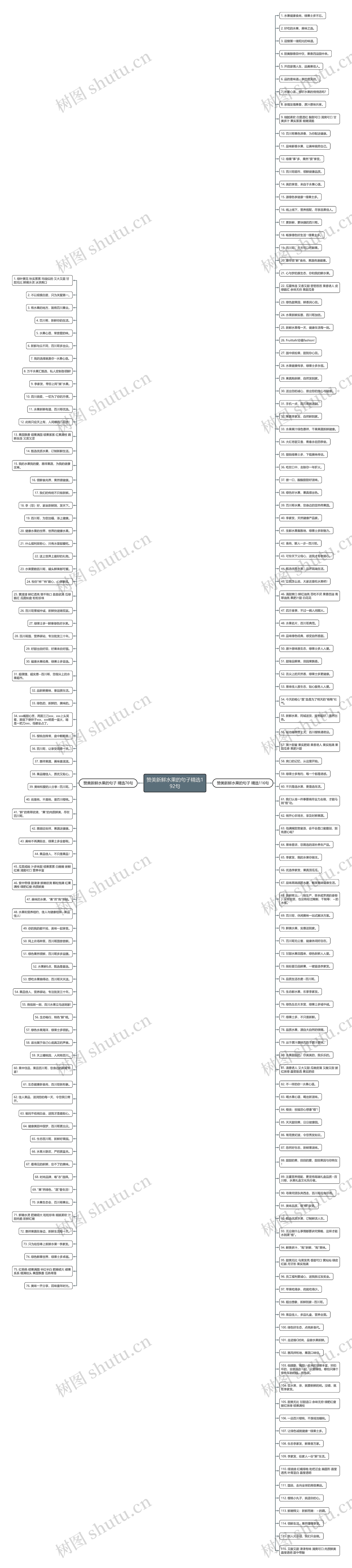 赞美新鲜水果的句子精选192句思维导图