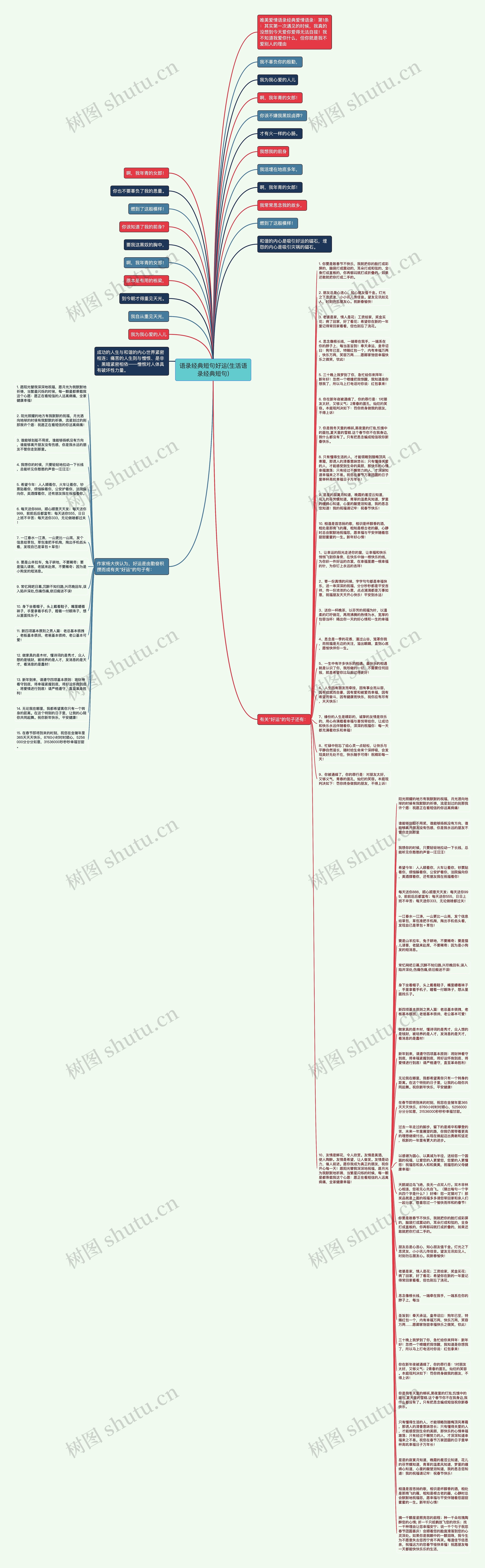语录经典短句好运(生活语录经典短句)思维导图