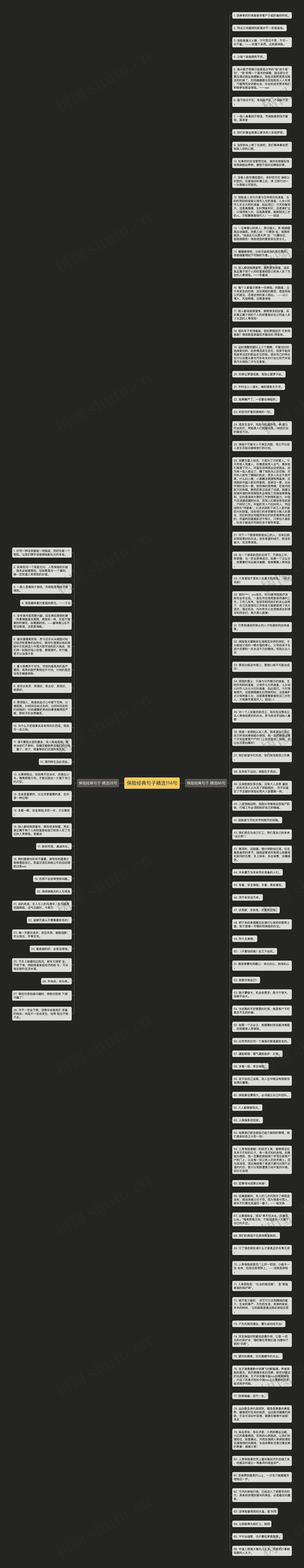 保险经典句子精选114句思维导图高清图 保险经典句子精选114句思维导图