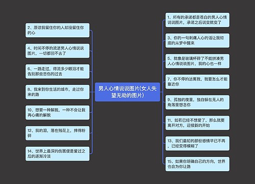 男人心情说说图片(女人失望无助的图片)