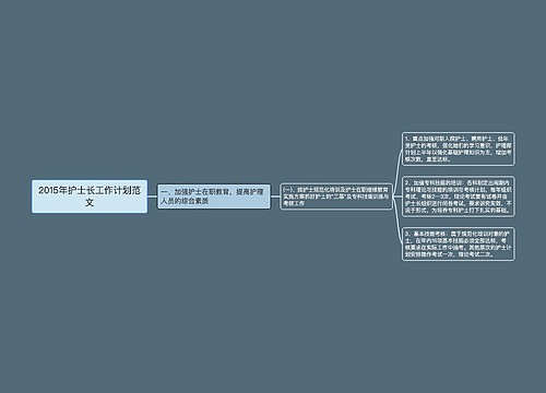 2015年护士长工作计划范文