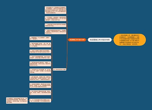 电话营销工作计划2018年