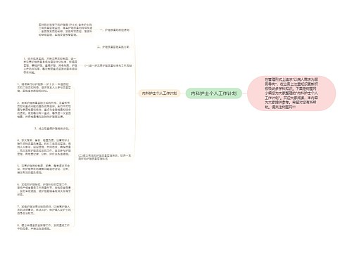 内科护士个人工作计划