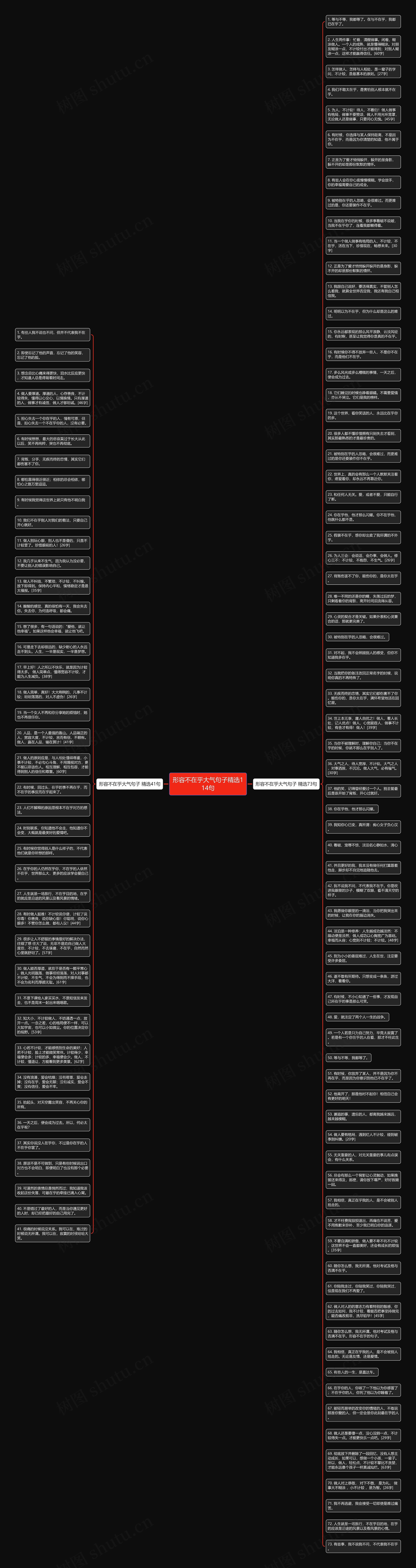 形容不在乎大气句子精选114句思维导图