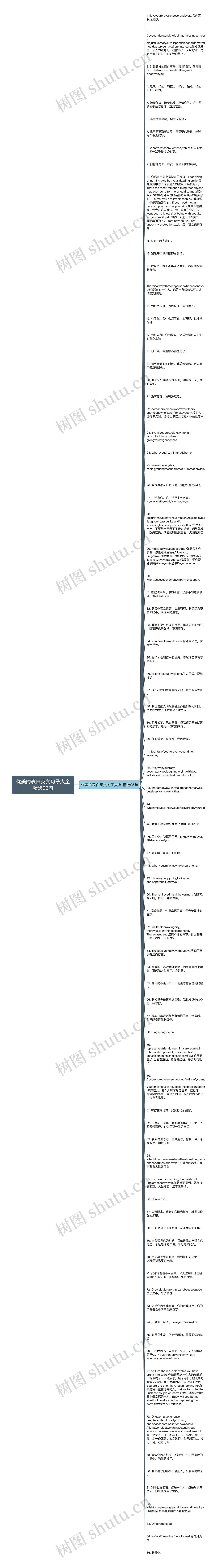 优美的表白英文句子大全精选85句