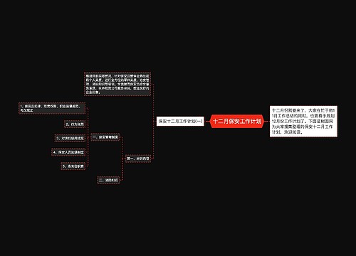 十二月保安工作计划