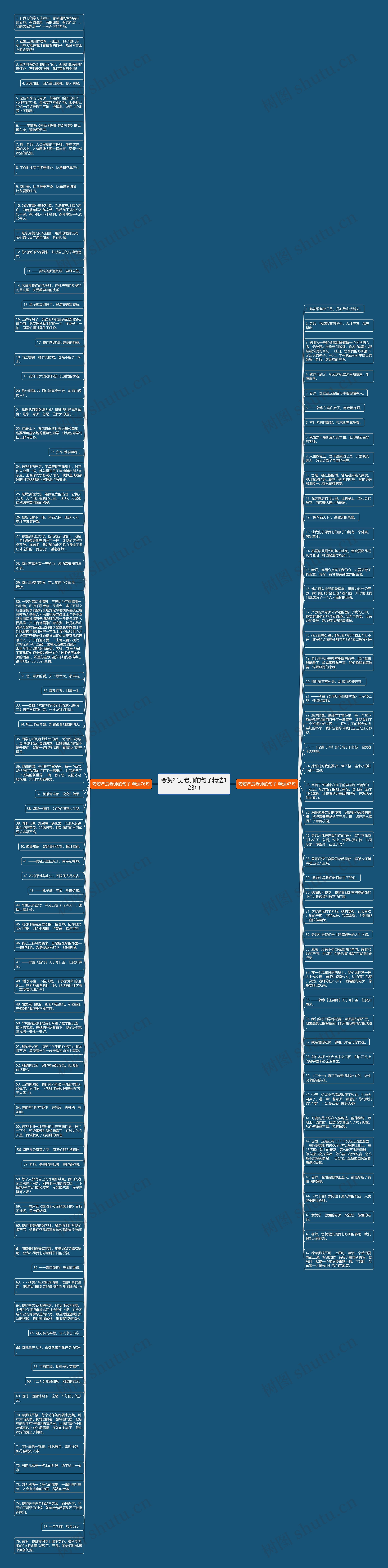 夸赞严厉老师的句子精选123句思维导图
