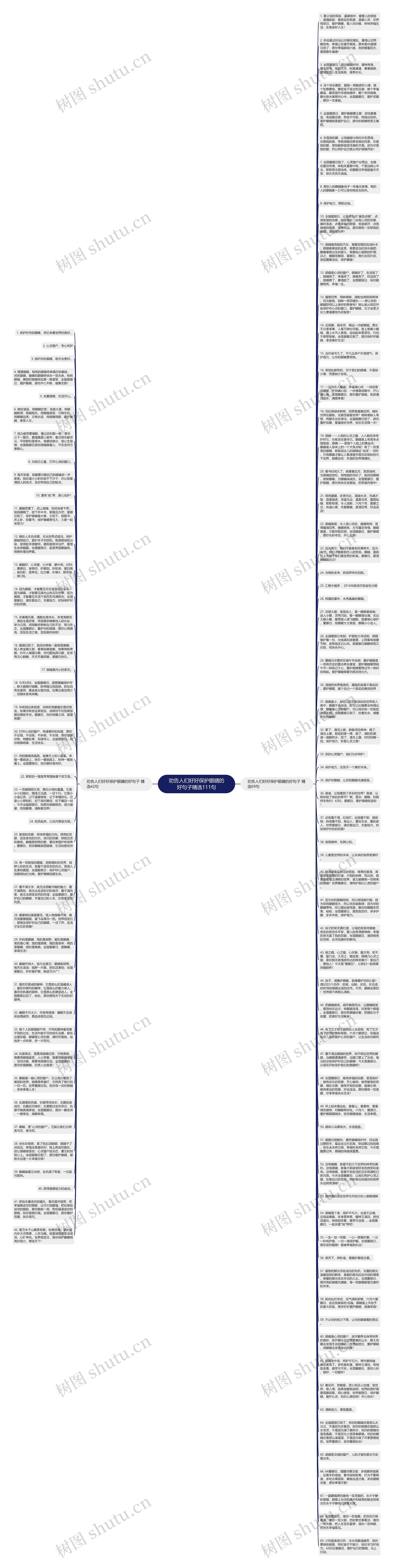 劝告人们好好保护眼睛的好句子精选111句思维导图