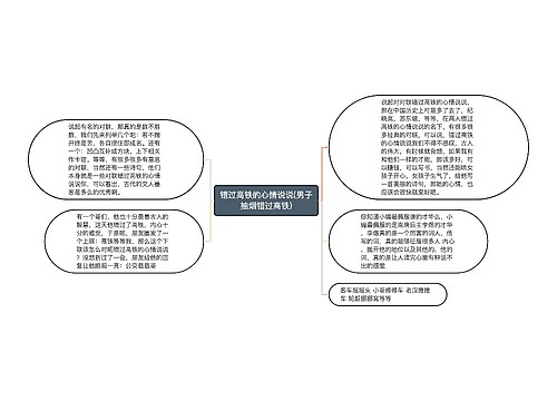 错过高铁的心情说说(男子抽烟错过高铁)