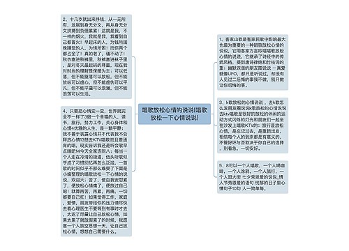 唱歌放松心情的说说(唱歌放松一下心情说说)