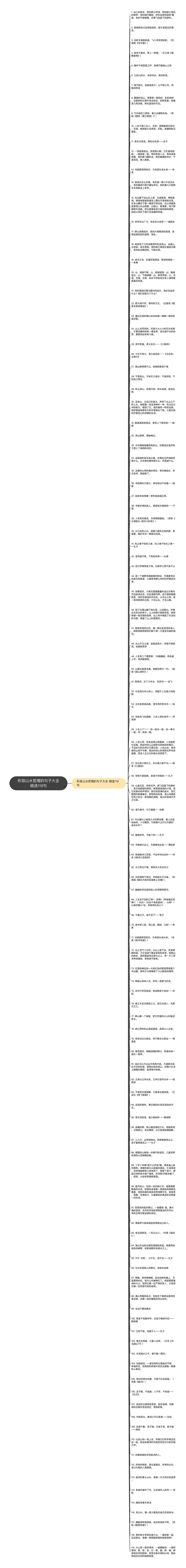 形容山水哲理的句子大全精选119句思维导图