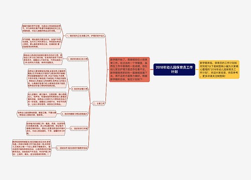 2018年幼儿园保育员工作计划