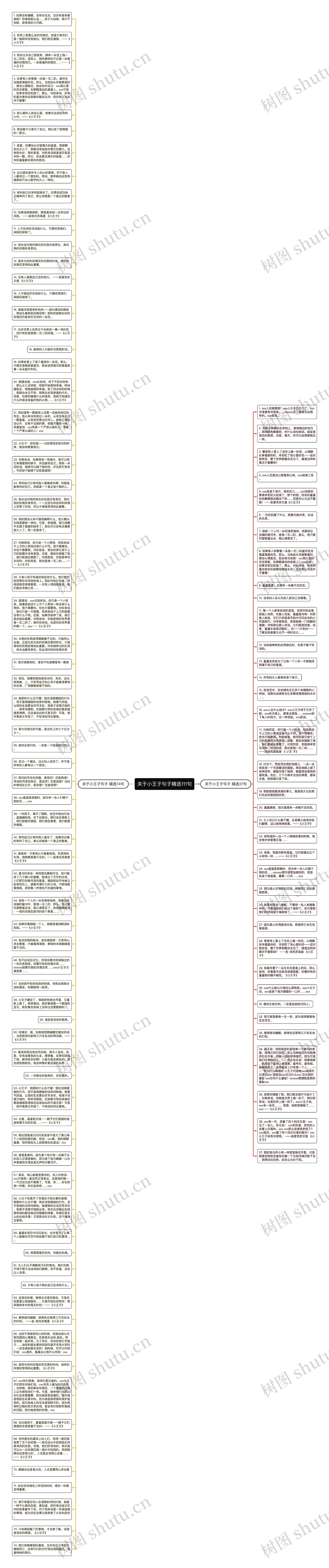 关于小王子句子精选111句思维导图高清图 关于小王子句子精选111句思维导图