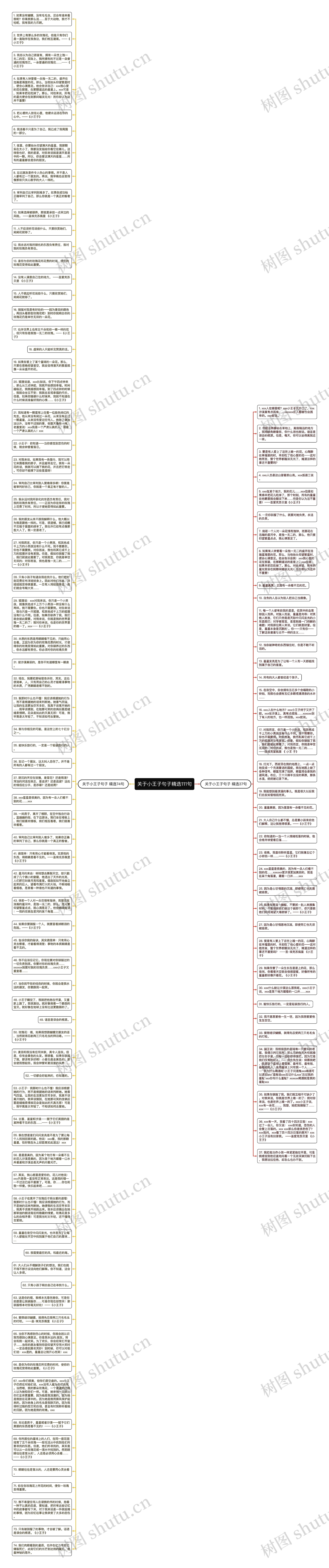 关于小王子句子精选111句思维导图