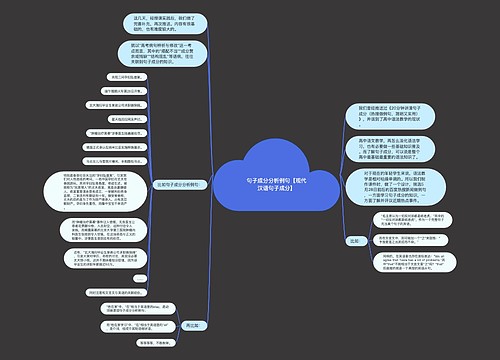 句子成分分析例句【现代汉语句子成分】