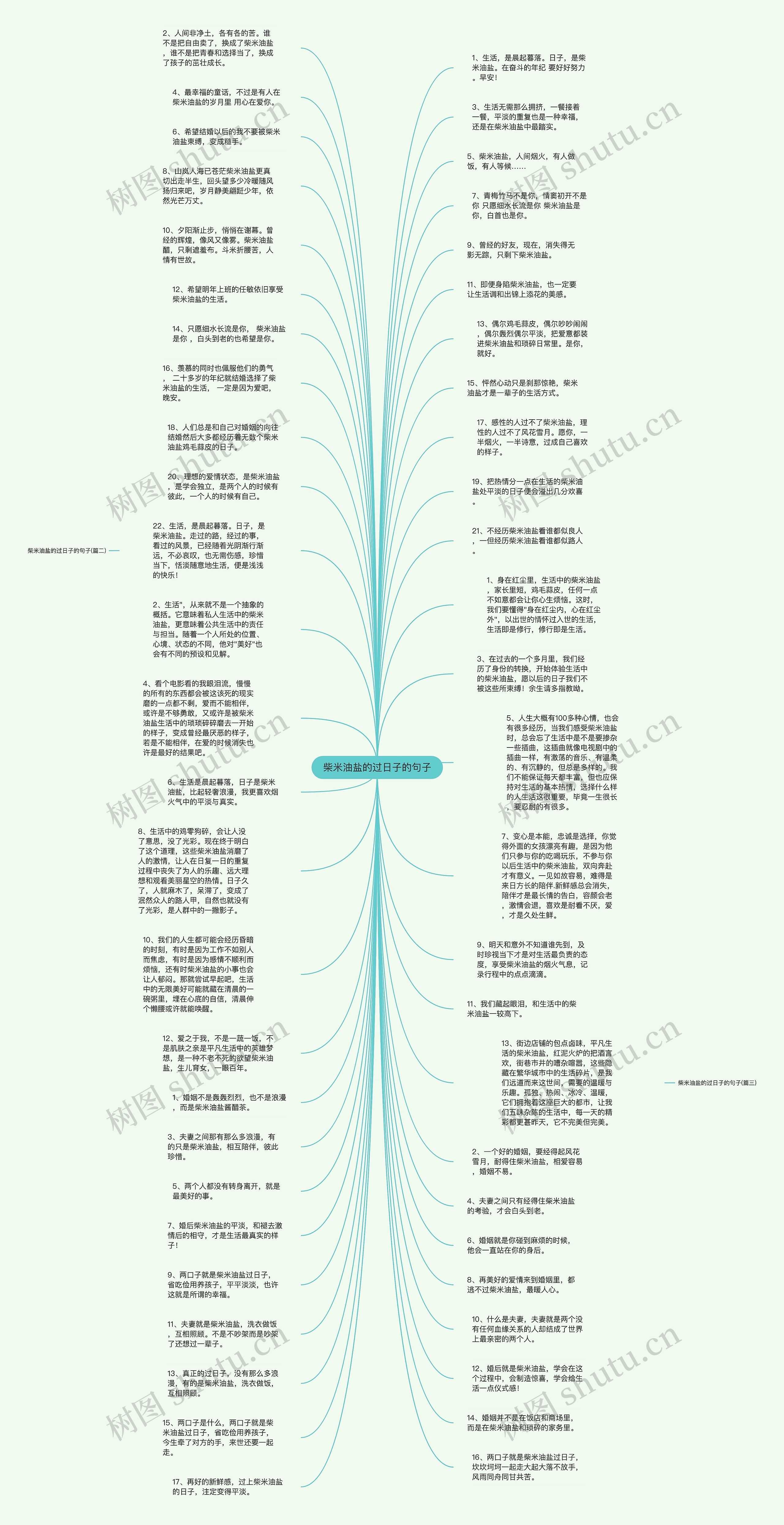 柴米油盐的过日子的句子思维导图