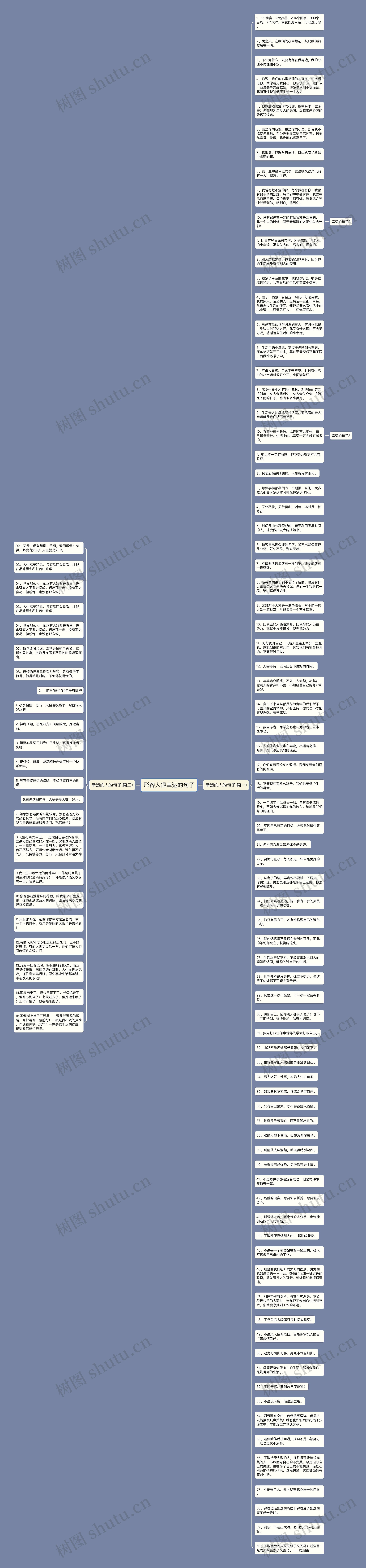 形容人很幸运的句子思维导图