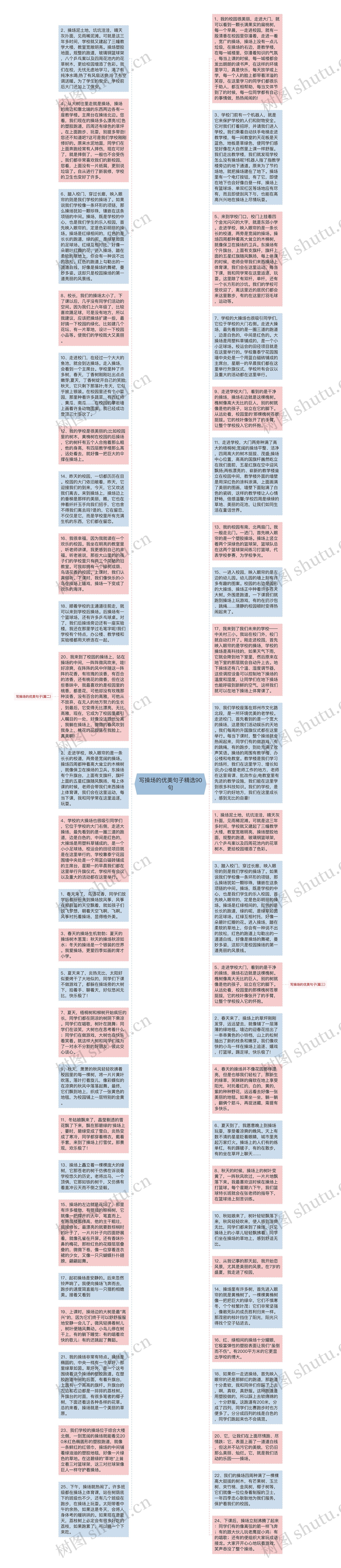 写操场的优美句子精选90句思维导图